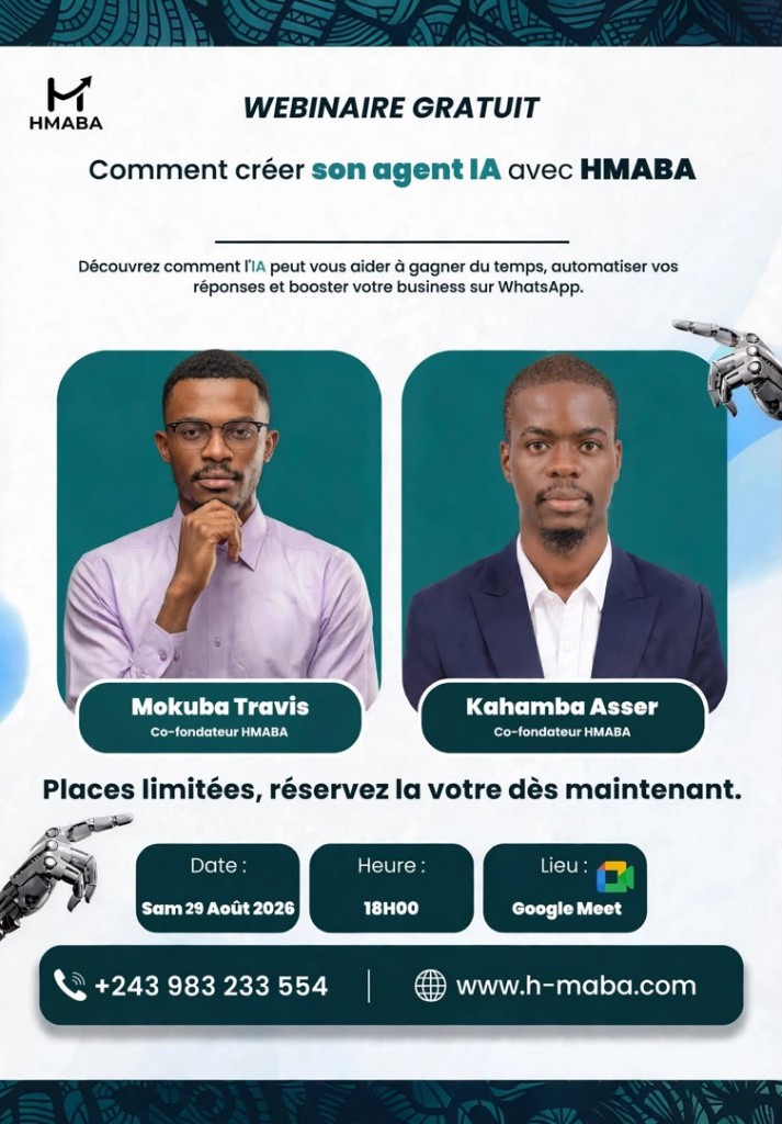 Affiche webinaire HMABA — Comment créer son agent IA